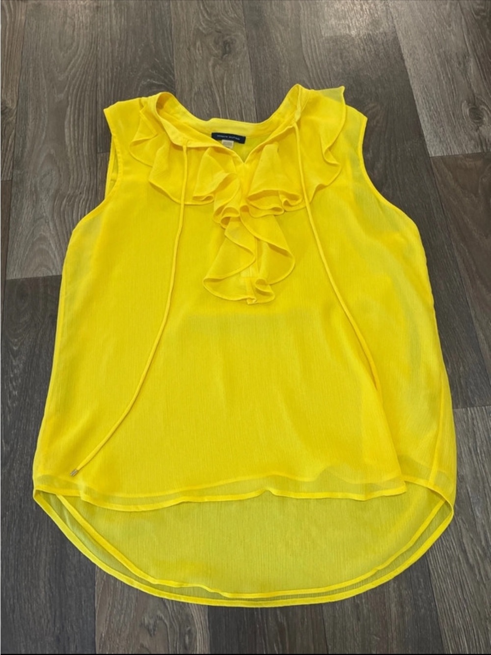 Tommy Hilfiger Yellow Ruffle-Front Sleeveless Camisole